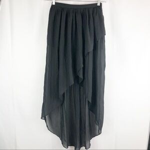 XXI Black Skirt w/Front Slit & Shorts Size S. EUC.